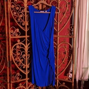 Blue Stretch Sheath Dress